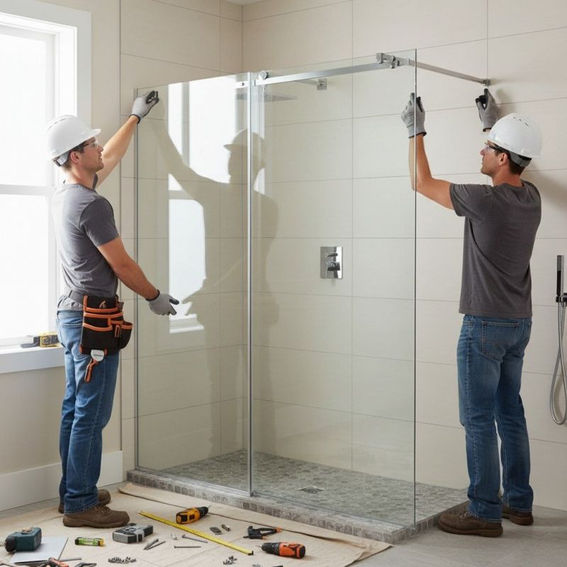Glass Shower Door Installation in Conroe, TX