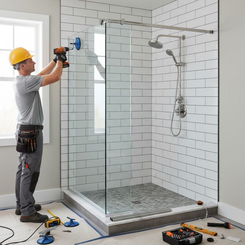 Glass Shower Door Installation in Littleton, CO